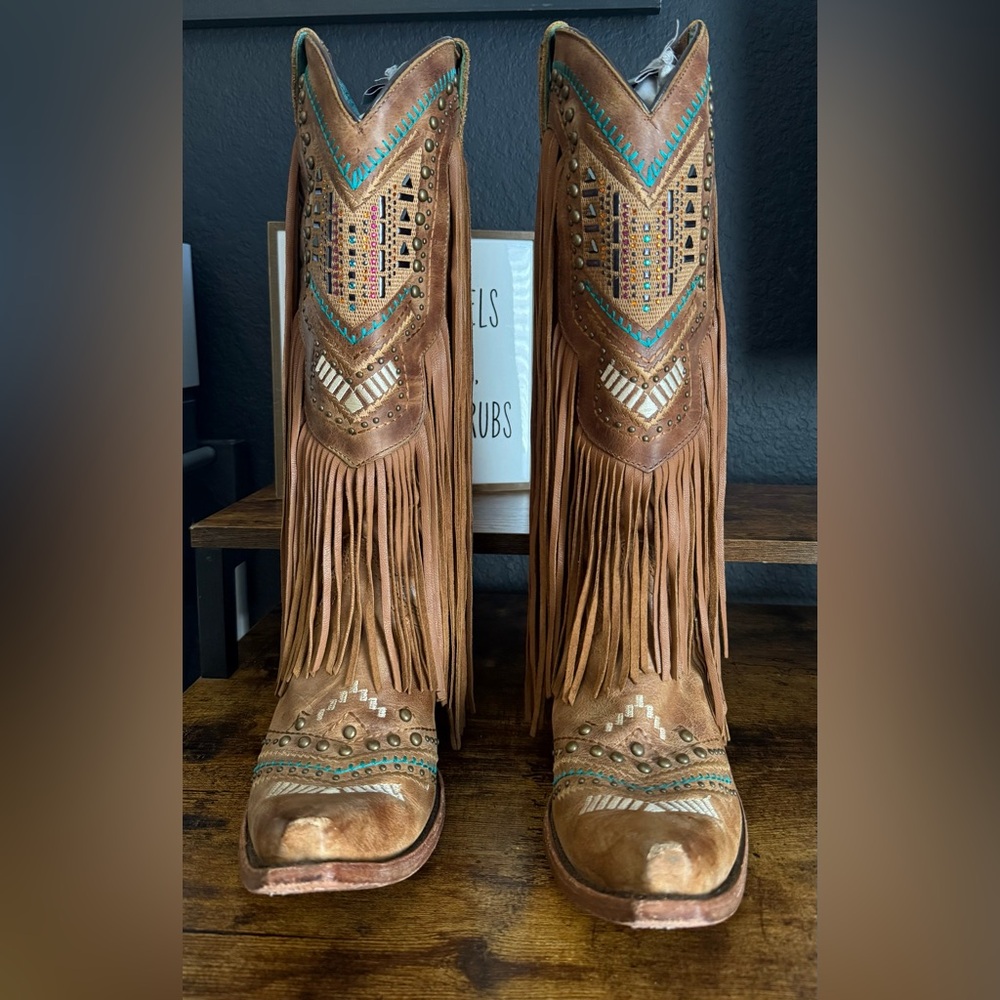 Corral Fringed Cowboy Boots
